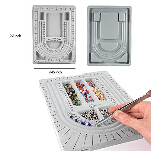 23 Pieces Jewelry Making Supplies Kit with Bead Design Board, LAMP...
