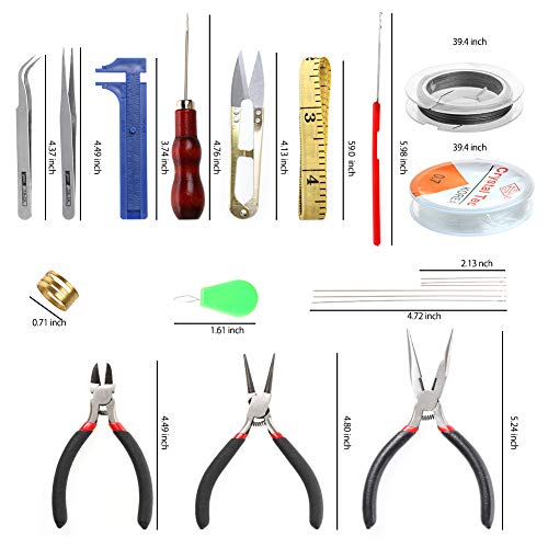 23 Pieces Jewelry Making Supplies Kit with Bead Design Board, LAMP...