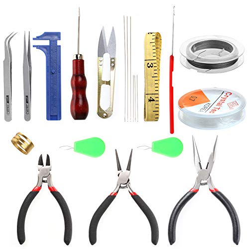 23 Pieces Jewelry Making Supplies Kit with Bead Design Board, LAMP...