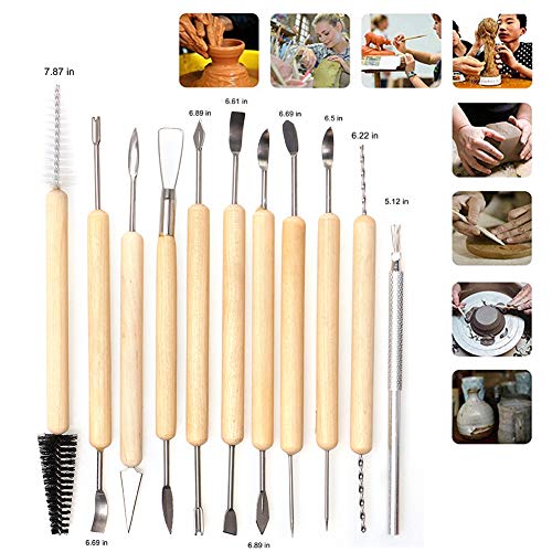 LAMPTOP 61PCS Ceramic Clay Tools Set,Polymer Clay Tools Pottery To...