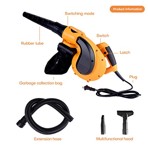 Leaf Blower Electric Leaf Blower 215 MPH Adjustable 6 Speed 16000 ...
