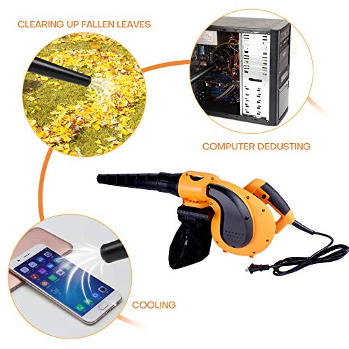 Leaf Blower Electric Leaf Blower 215 MPH Adjustable 6 Speed 16000 ...