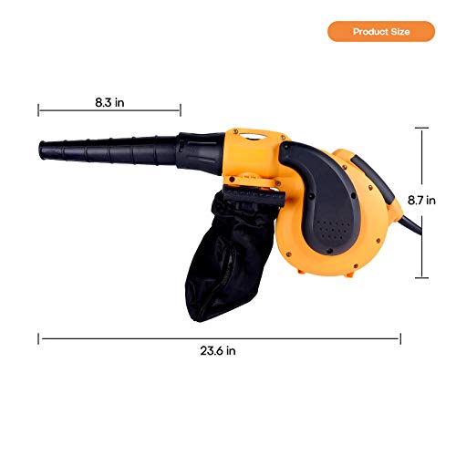 Leaf Blower Electric Leaf Blower 215 MPH Adjustable 6 Speed 16000 ...