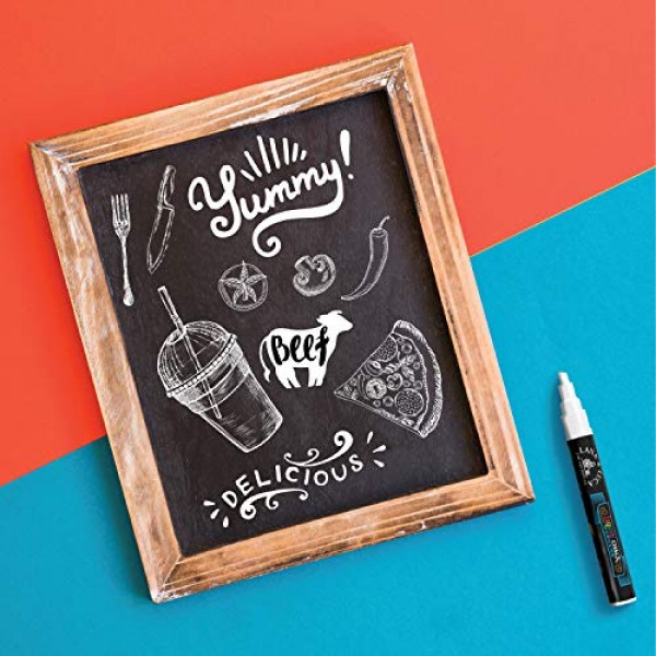Liquid Chalk Markers for Blackboards - Bold Color Dry Erase Marker...