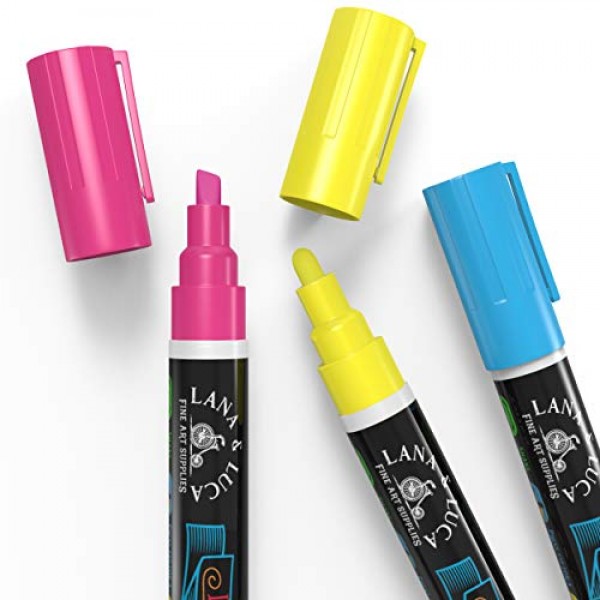 Liquid Chalk Markers for Blackboards - Bold Color Dry Erase Marker...