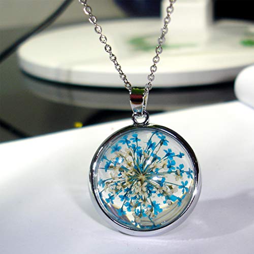 LANBEIDE Silver Pendant Trays for Jewelry Making Kits, 40 Pieces S...