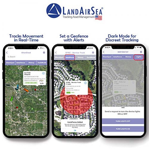 LandAirSea Sync GPS Tracker - USA Manufactured. 1 Year Service Inc...