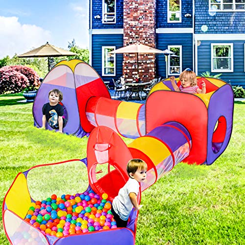 5pc Baby Ball Pits for Toddlers, Kids Play Tent and Play Tunnel, C...