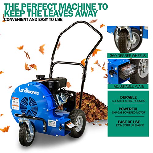 Landworks Leaf Blower Super Duty Wheeled Walk Behind Jet Sweep Man...