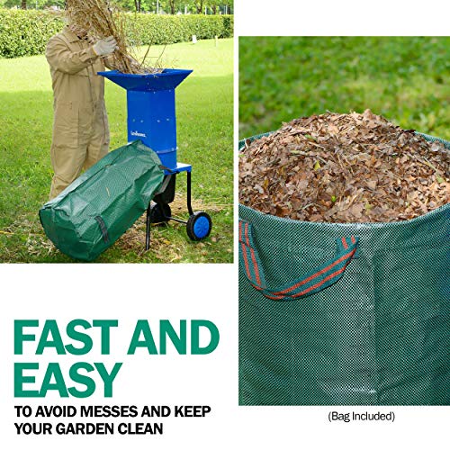 Landworks Leaf Mulcher Shredder Electric Green and Waste Managemen...