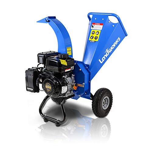 Landworks Mini Wood Chipper Shredder Mulcher Heavy Duty 7HP 212cc ...