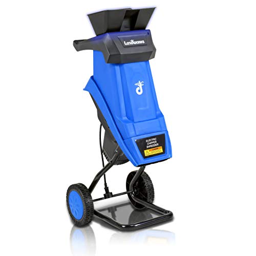 Landworks Wood Chipper Shredder Electric with Hopper Attachment Li...
