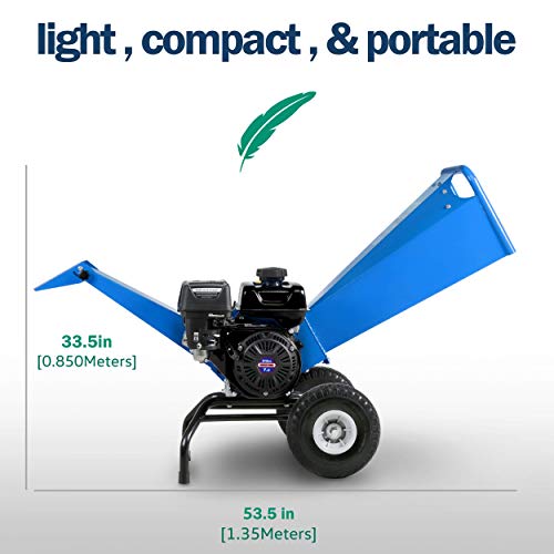 Landworks Wood Chipper Shredder Mulcher Heavy Duty Compact Rotor A...