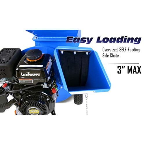 Landworks Wood Chipper Shredder Mulcher Super Heavy Duty 7HP 212cc...