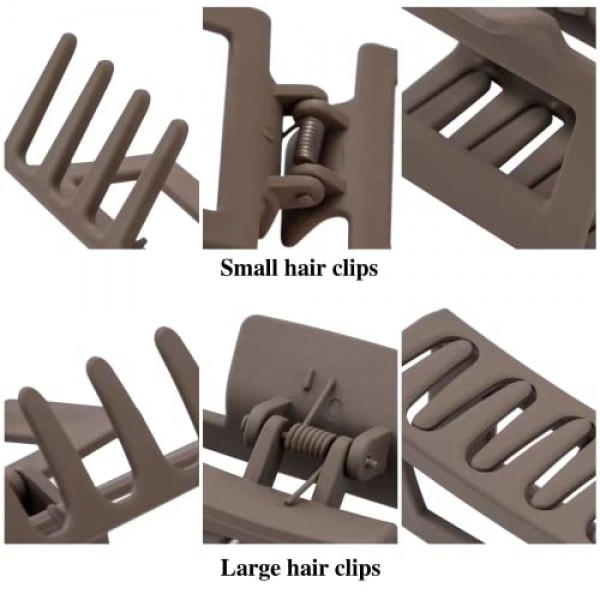 12 Pack Hair Clips，Large Rectangle Hair Clips For Women4in），Me...
