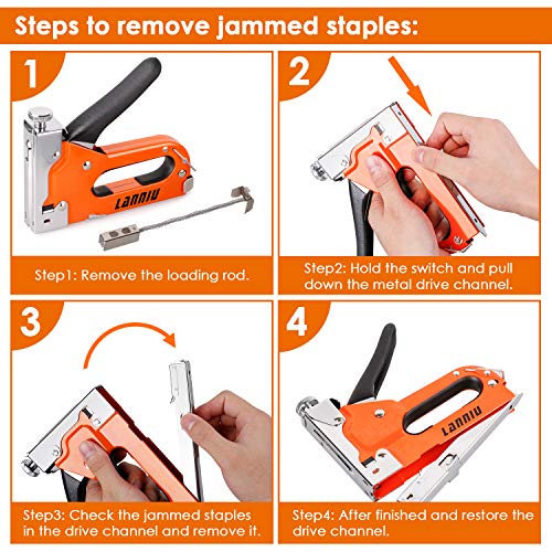 LANNIU Staple , Heavy Duty Staple with Remover, 4 in 1 Stap...
