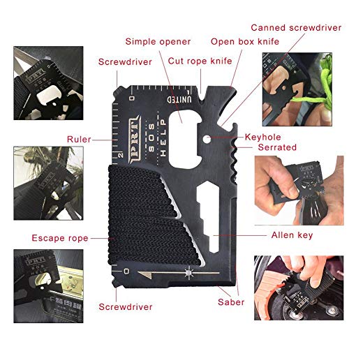 Lanqi Gifts for Men, Emergency Survival kit 14 in 1, Survival Gear...