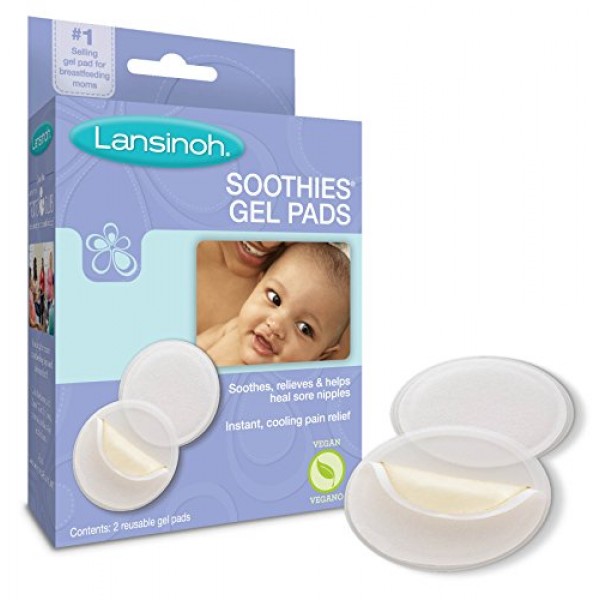 Lansinoh Soothies Gel Pads for Breastfeeding Mothers, 2 Count, Ins...
