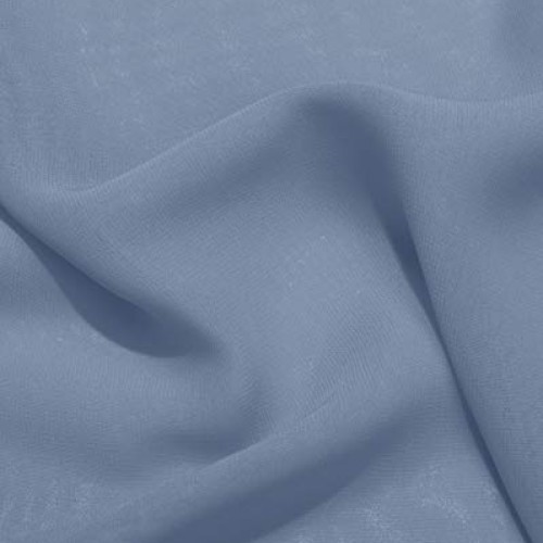 LANSITINA Dusty Blue Continuous Sheer Chiffon Fabric Solid Color b...