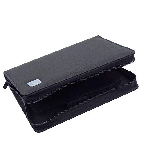 10 Slots Fountain Pen Case Black, Waterproof Canvas Pen Holder Dis...
