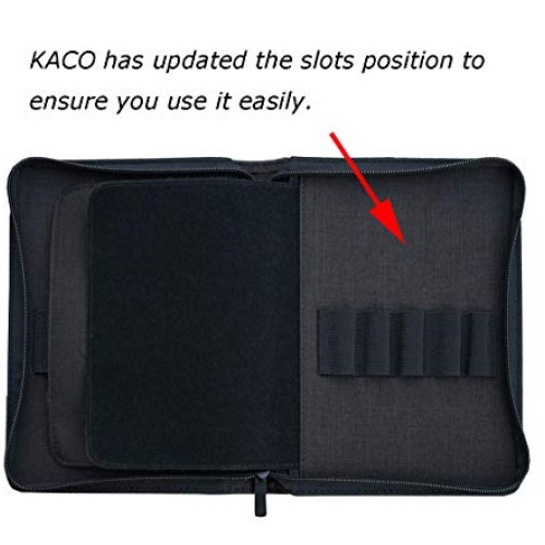 10 Slots Fountain Pen Case Black, Waterproof Canvas Pen Holder Dis...