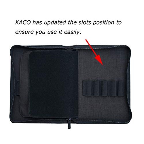 10 Slots Fountain Pen Case Black, Waterproof Canvas Pen Holder Dis...