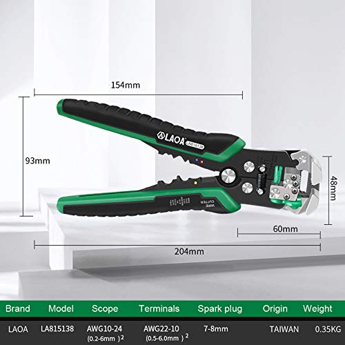 LAOA Wire Stripper AWG 10 to AWG 24 Professional wire stripping to...