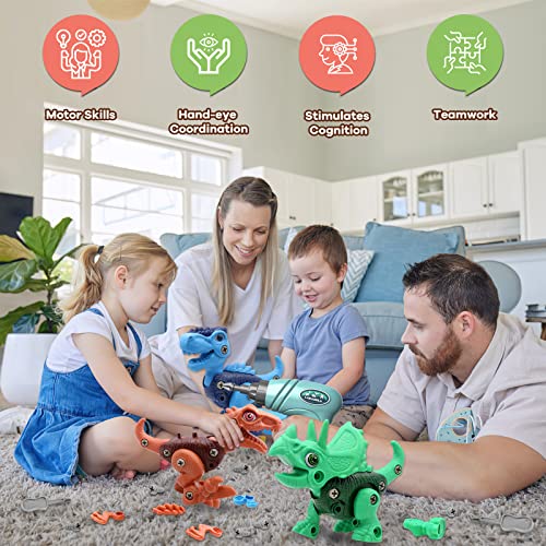 Laradola Dinosaur Toys for 3 4 5 6 7 8 Year Old Boys, Take Apart D...