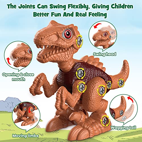 Laradola Dinosaur Toys for 3 4 5 6 7 8 Year Old Boys, Take Apart D...