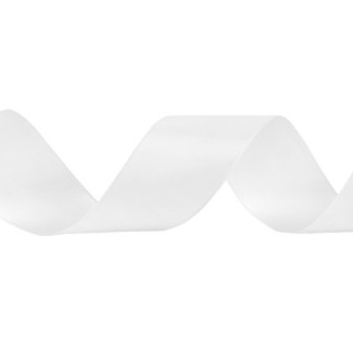 LaRibbons 1 inch Wide Double Face Satin Ribbon - 25 Yard 029-White