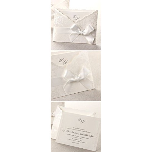 LaRibbons 1 inch Wide Double Face Satin Ribbon - 25 Yard 029-White