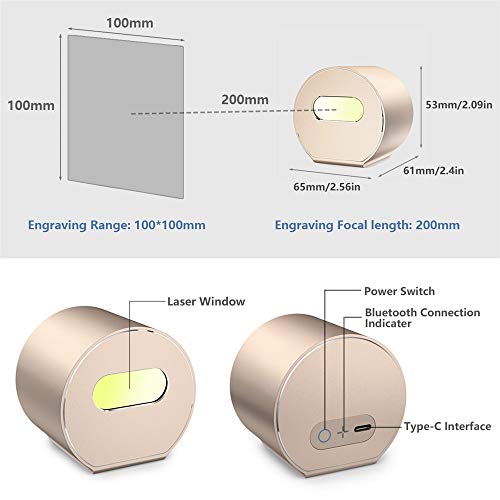 Compact Laser Engraver Machine, LaserPecker Mini Desktop Laser Eng...