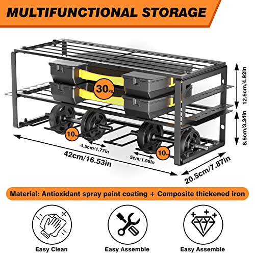 Power Tool Organizer Wall Mount, 5 Slot Cordless Drill Holder Batt...
