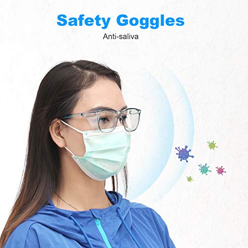 Safety Glasses Goggles Anti-fog Protective Eyewear,Clear Anti-Scra...