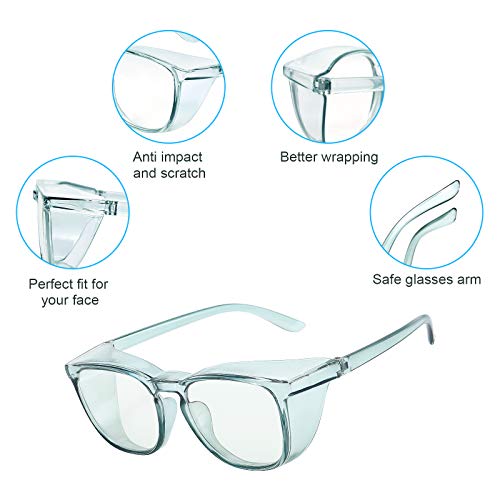 Safety Glasses Goggles Anti-fog Protective Eyewear,Clear Anti-Scra...