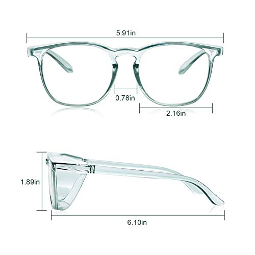 Safety Glasses Goggles Anti-fog Protective Eyewear,Clear Anti-Scra...