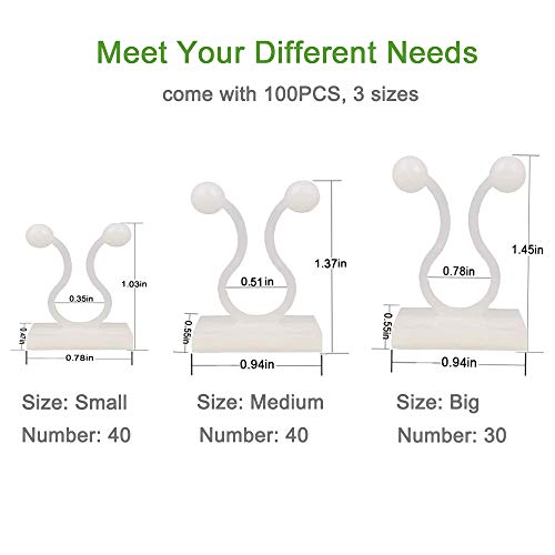Lasyman 110PCS Plant Climbing Wall Fixture Clips-Plant Clips for V...