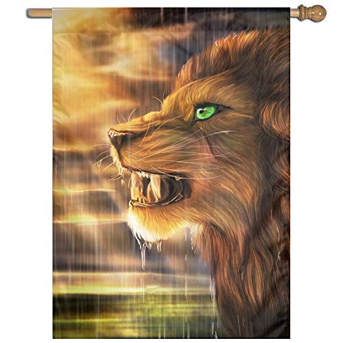 Garden Flag Creative Lion Picture Lawn Banner Outdoor Yard Home Fl...