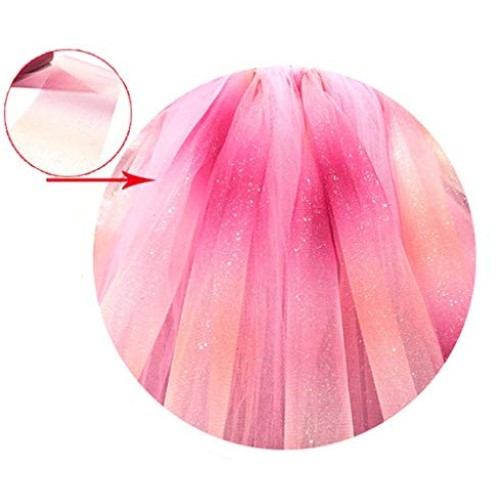 Lauthen.S Rainbow Glitter Tulle Rolls, Decorative Tulle Fabric Rol...