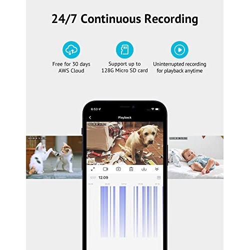 LaView 4MP Bulb Security Camera 2.4GHz,360° 2K Security Cameras Wi...