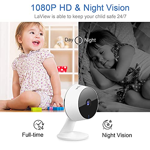 LaView Security Cameras 4pcs, Home Security Camera Indoor 1080P, W...