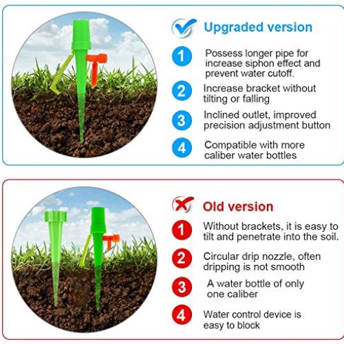 New Upgrade Plant Self Watering Spikes,Universal Self Watering ...