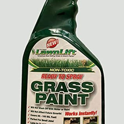 Lawnlift Pre-Mixed Grass Paint 32 Ounce Ready to Spray, No Mixing,...