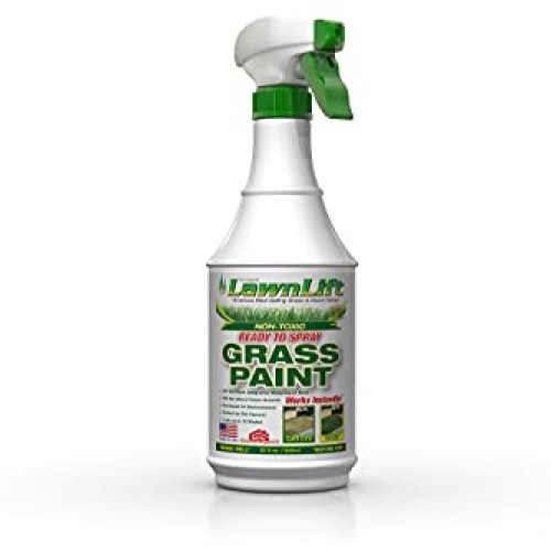 Lawnlift Pre-Mixed Grass Paint 32 Ounce Ready to Spray, No Mixing,...