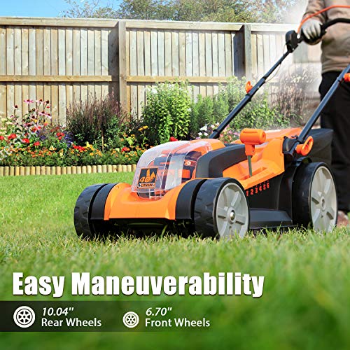 LawnMaster CLMF4016K Cordless 16-Inch Brushless Push Lawn Mower 40...