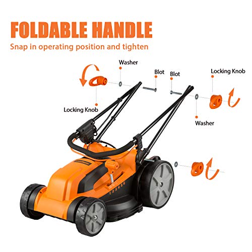 LawnMaster MEB1116K Electric Lawn Mower 16-Inch 12AMP