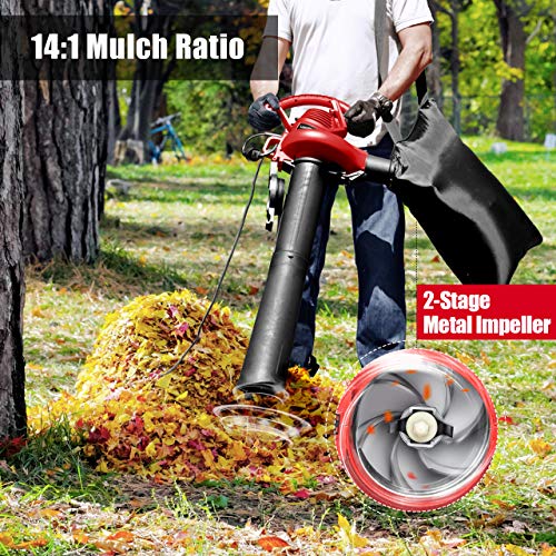 LawnMaster Red Edition BV1210 1201 Electric Blower Vacuum Mulcher ...