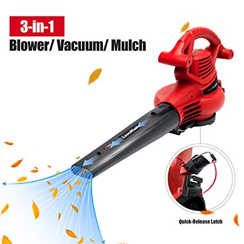 LawnMaster Red Edition BV1210 1201 Electric Blower Vacuum Mulcher ...