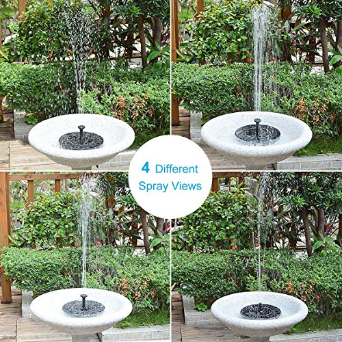 LAWOHO Solar Fountain for Bird Bath, Solar Powered Fountain Pump 1...