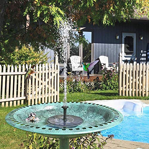 LAWOHO Solar Fountain for Bird Bath, Solar Powered Fountain Pump 1...